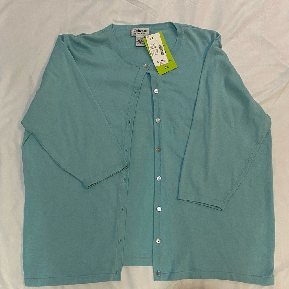 Cathy Daniels Button Sweater Size 2X